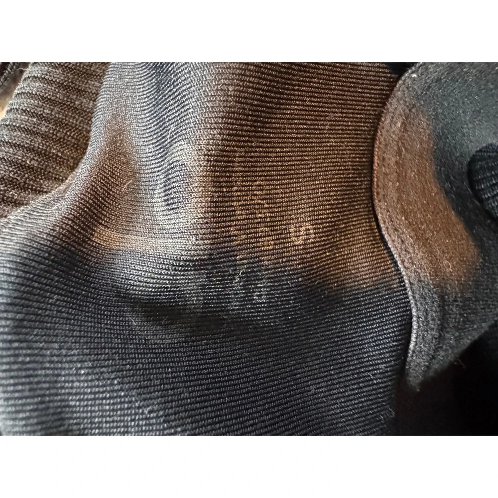 Alo Yoga Alosoft Ribbed Chic Bra Tank Black Square Neck Crisscross Back Size S